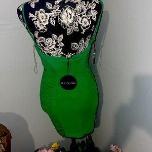 95% Polyester 5% Spandex Midnight Adventures Mini Dress Green